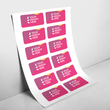 Load image into Gallery viewer, Rounded corners rectangle kiss cut sticker sheet
