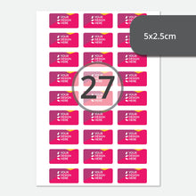 Load image into Gallery viewer, Rounded corners rectangle kiss cut sticker sheet