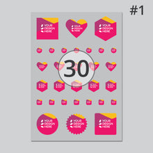 Load image into Gallery viewer, Matt clear vinyl mixed kiss cut sticker sheet