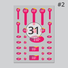 Load image into Gallery viewer, Matt clear vinyl mixed kiss cut sticker sheet