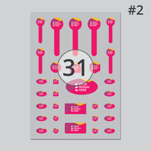 Load image into Gallery viewer, Glossy clear vinyl mixed kiss cut sticker sheet