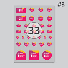 Load image into Gallery viewer, Matt clear vinyl mixed kiss cut sticker sheet
