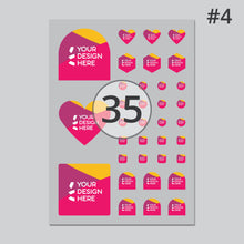 Load image into Gallery viewer, Glossy clear vinyl mixed kiss cut sticker sheet