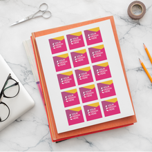 Load image into Gallery viewer, Square kiss cut sticker sheet