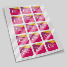 Load image into Gallery viewer, Glossy white vinyl kiss cut sticker sheet