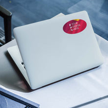 Load image into Gallery viewer, Glossy white vinyl die cut sticker