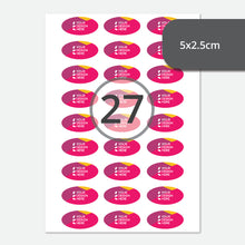 Load image into Gallery viewer, Oval kiss cut sticker sheet