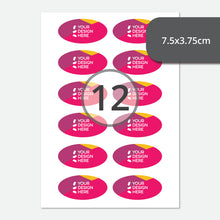 Load image into Gallery viewer, Oval kiss cut sticker sheet