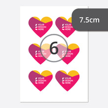 Load image into Gallery viewer, Heart kiss cut sticker sheet
