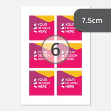 Load image into Gallery viewer, Square kiss cut sticker sheet