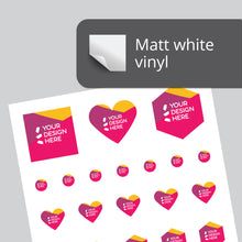 Load image into Gallery viewer, Matt white vinyl mixed kiss cut sticker sheet