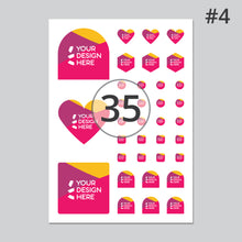 Load image into Gallery viewer, Matt white vinyl mixed kiss cut sticker sheet