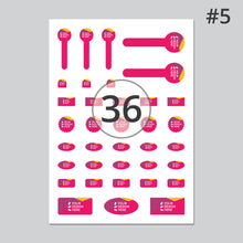 Load image into Gallery viewer, Glossy white vinyl mixed kiss cut sticker sheet