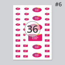 Load image into Gallery viewer, Glossy white vinyl mixed kiss cut sticker sheet