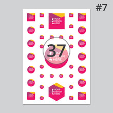Load image into Gallery viewer, Glossy white vinyl mixed kiss cut sticker sheet