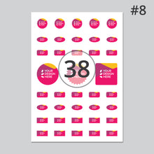 Load image into Gallery viewer, Matt white vinyl mixed kiss cut sticker sheet