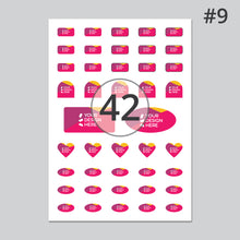 Load image into Gallery viewer, Matt white vinyl mixed kiss cut sticker sheet