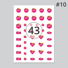 Load image into Gallery viewer, Matt white vinyl mixed kiss cut sticker sheet