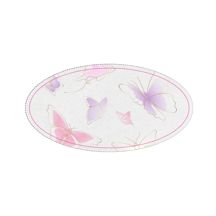 Oval die cut sticker