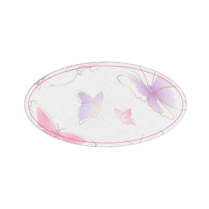 Oval die cut sticker