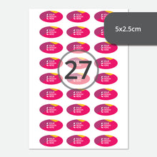 Load image into Gallery viewer, Oval kiss cut sticker sheet
