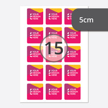 Load image into Gallery viewer, Rounded corners square kiss cut sticker sheet
