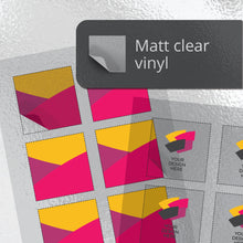 Load image into Gallery viewer, Matt clear vinyl kiss cut sticker sheet
