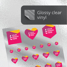 Load image into Gallery viewer, Glossy clear vinyl mixed kiss cut sticker sheet
